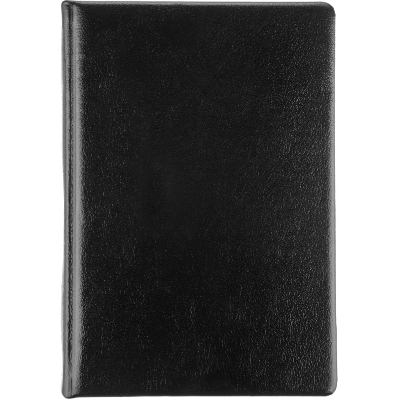Ежедневник недатированный Golland gloss, А5, 160 л.,черный, нат.кожа