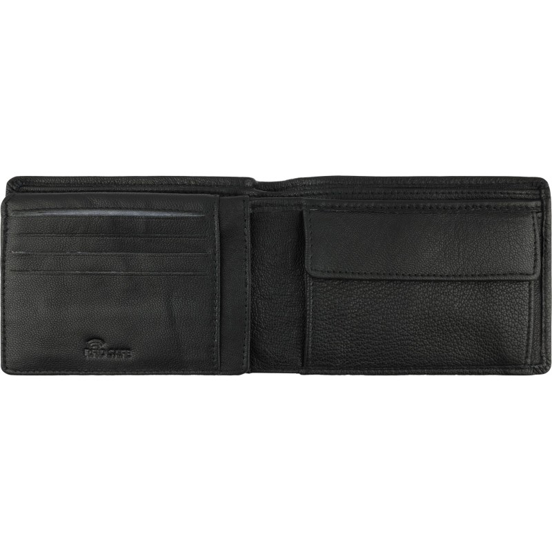 Портмоне BUGATTI Bomba, защ RFID,черн, кожа козы/полиэс, 12,5х2х9, 49135201