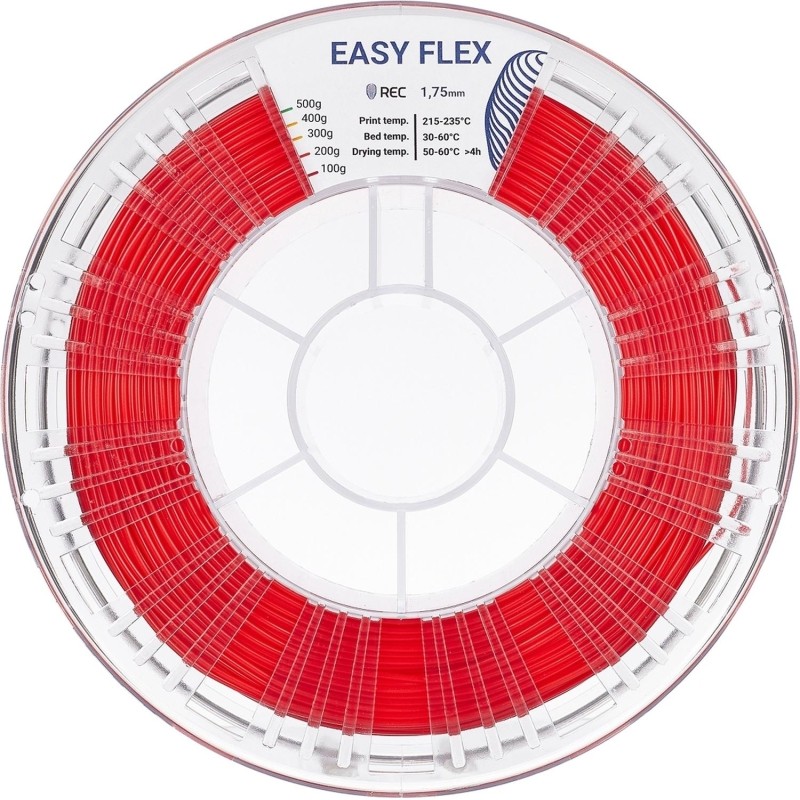 Пластик REC Easy Flex 1.75мм 500 г красный TPU A95