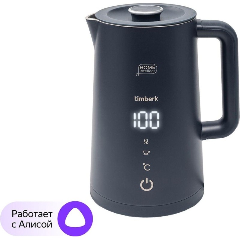 Чайник электрический Timberk T-EK21S104WF, 2200Вт, 1.7л, Wi-Fi, черный
