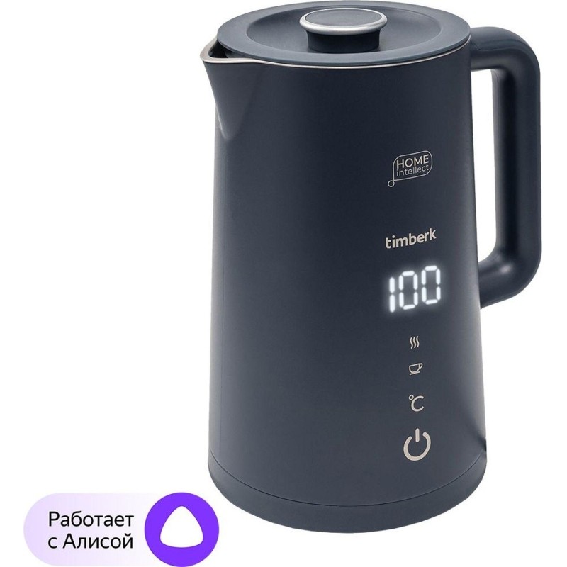 Чайник электрический Timberk T-EK21S104WF, 2200Вт, 1.7л, Wi-Fi, черный