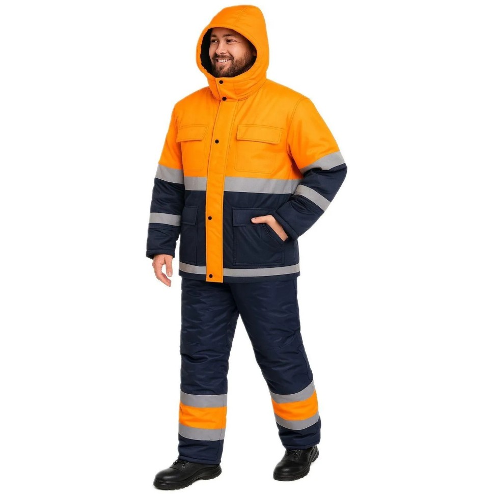 Костюм зимний муж. зд02-КПК оранж./т.син. (р.60-62) 182-188