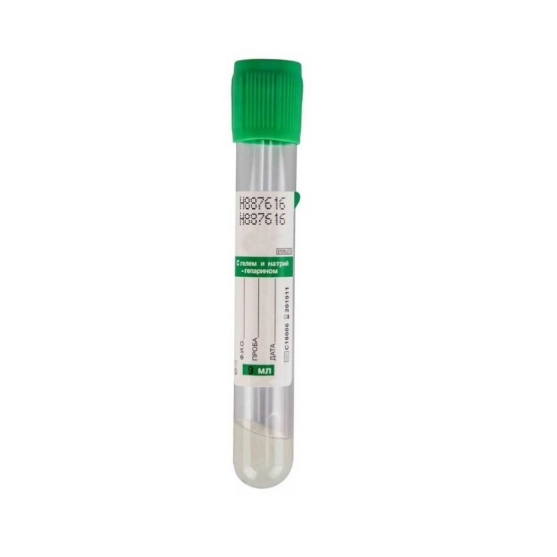 Вакуумные пробирки с Na гепарином 9мл Improvacuter 50шт/уп