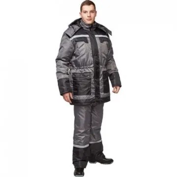 Костюм рабочий зимний муж з27-КПК сер/черн (р.44-46) 182-188