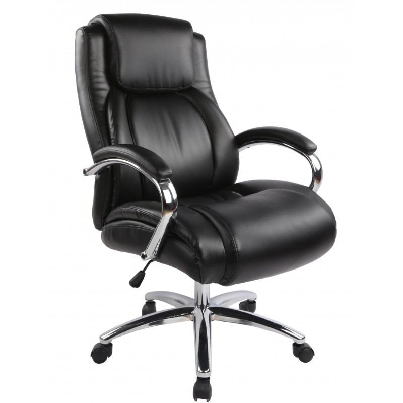 Кресло BN_Dp_EChair-585 TR рецикл.кожа черный, хром