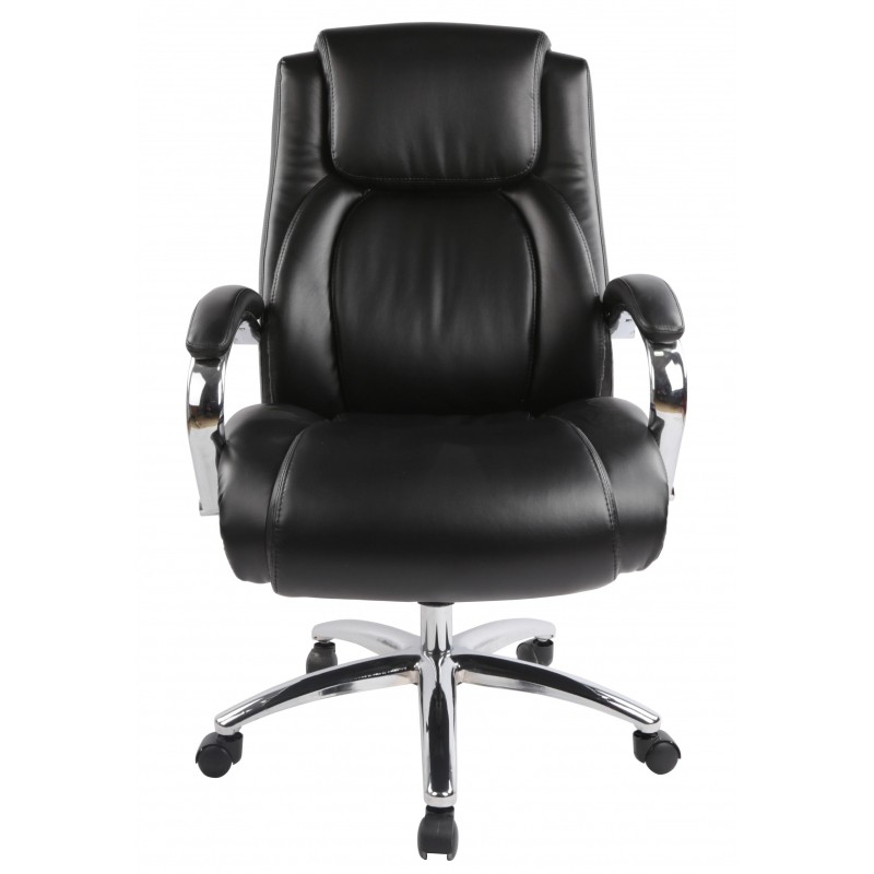 Кресло BN_Dp_EChair-585 TR рецикл.кожа черный, хром