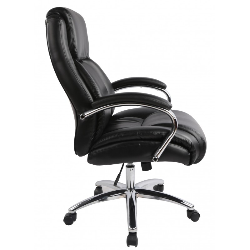 Кресло BN_Dp_EChair-585 TR рецикл.кожа черный, хром