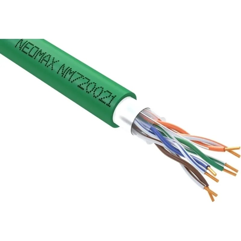 Кабель NEOMAX NM720021 F/UTP cat5e 4п 305м 24AWG Медь PVCLS нг(А)-LSLTx зел