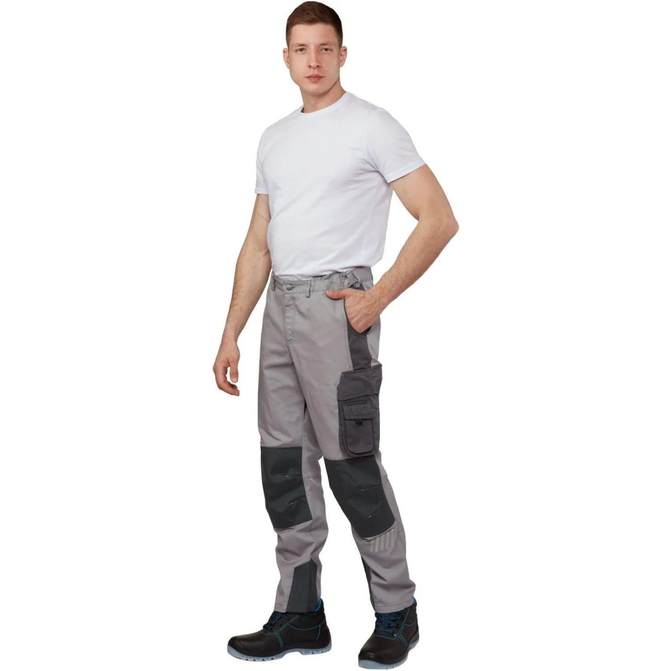 Брюки летние муж. л33-БР серые (р.48-50) 158-164 (серия л)