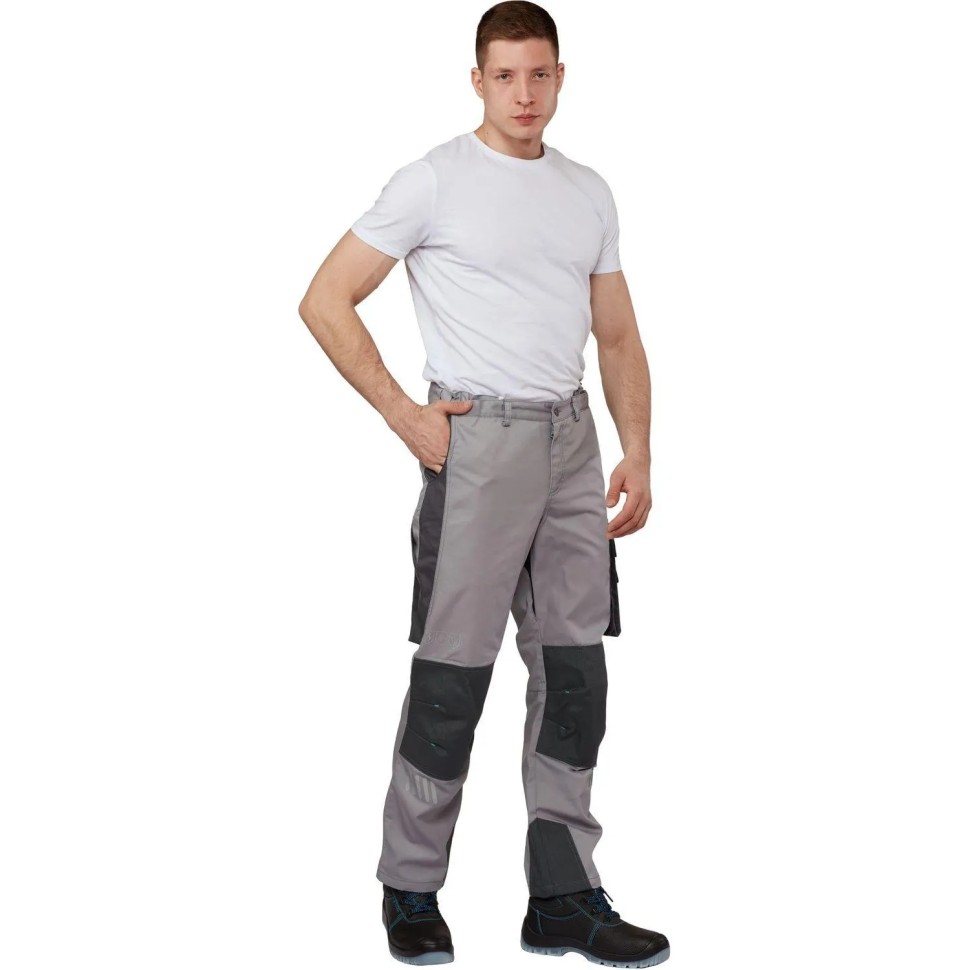 Брюки летние муж. л33-БР серые (р.48-50) 158-164 (серия л)