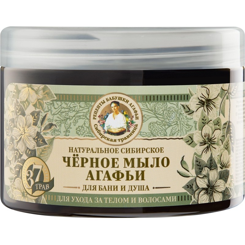 Мыло для бани Черное мыло Агафьи Травы и сборы Агафьи 500 мл