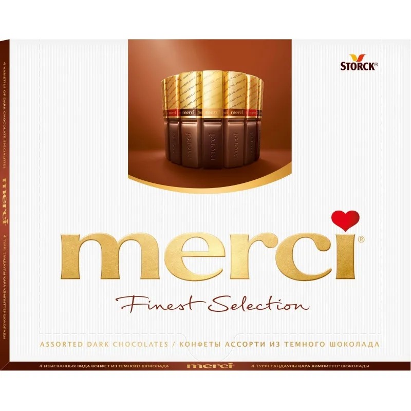 Конфеты Merci темный ассорти, 250г