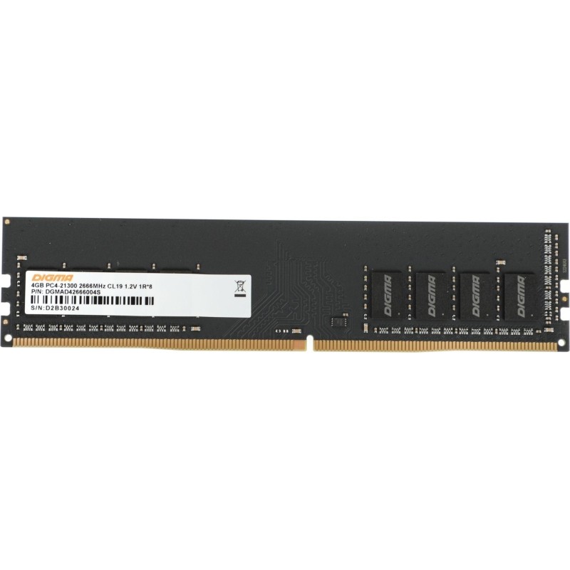 Модуль памяти Digma DDR4 4GB 2666MHz (DGMAD42666004S) RTL