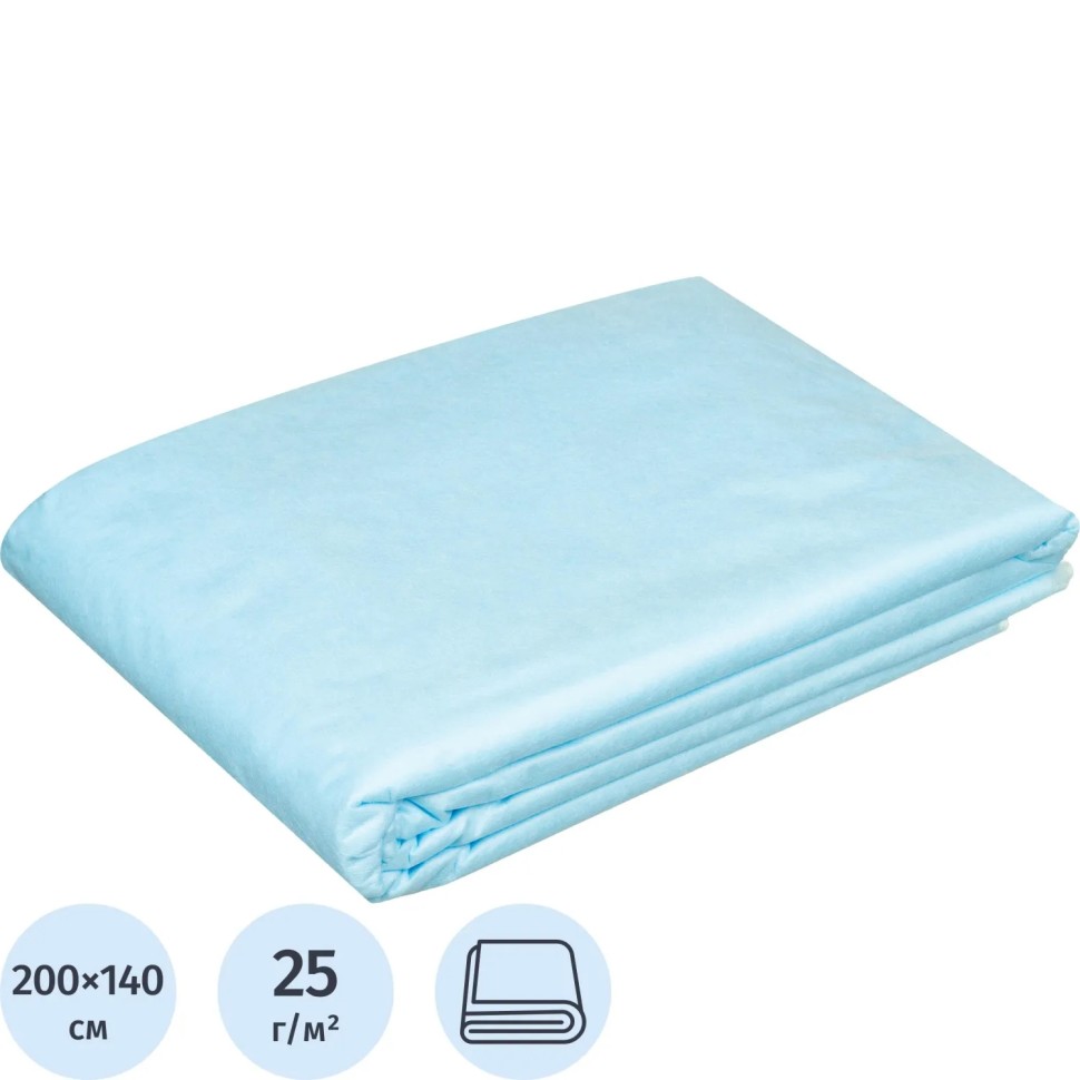 Простыня н/с 200x140 сммс пл.25 10шт/уп Инмедиз