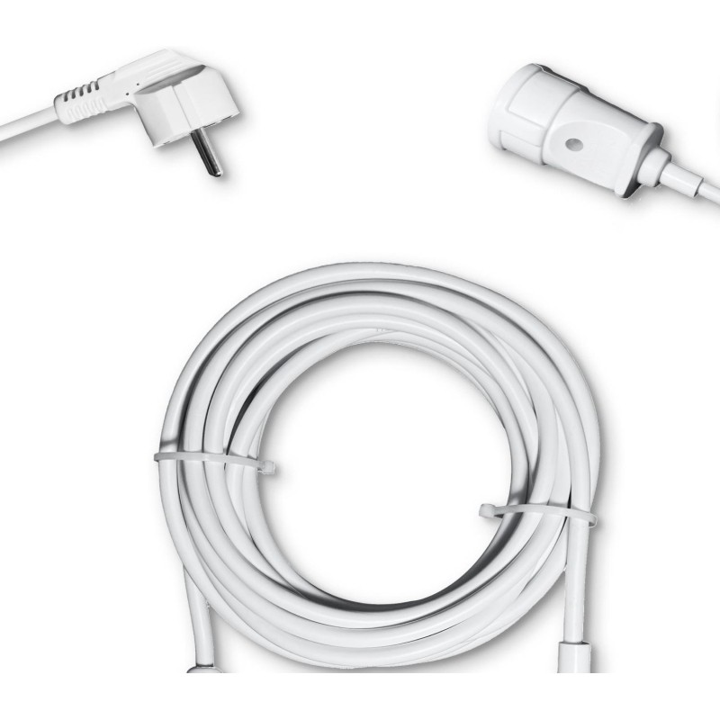 Удлинитель PROGIX PG112 1р/5м/1,5кВт/6А заземление, белый, ПВС 3х0.75
