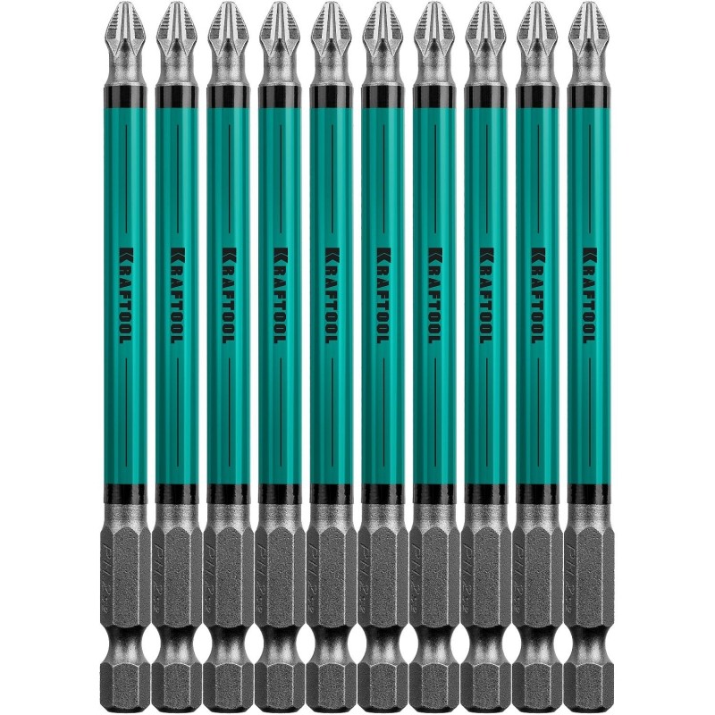 Бита KRAFTOOL Optimum Line PH2, 100 мм, тип E, 10 шт/уп (26122-2-100-10)