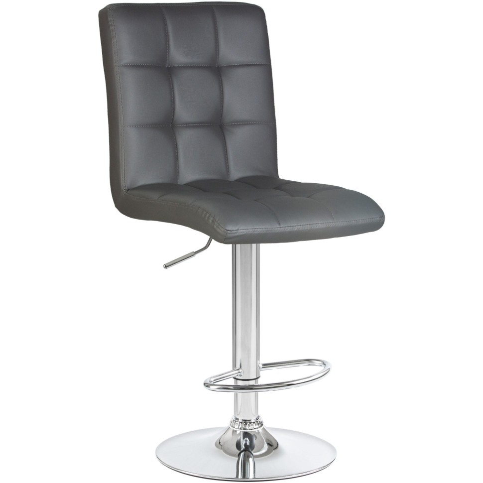 Стул барный LO_DOBRIN KRUGER LM-5009-N серый/хром 2шт/уп