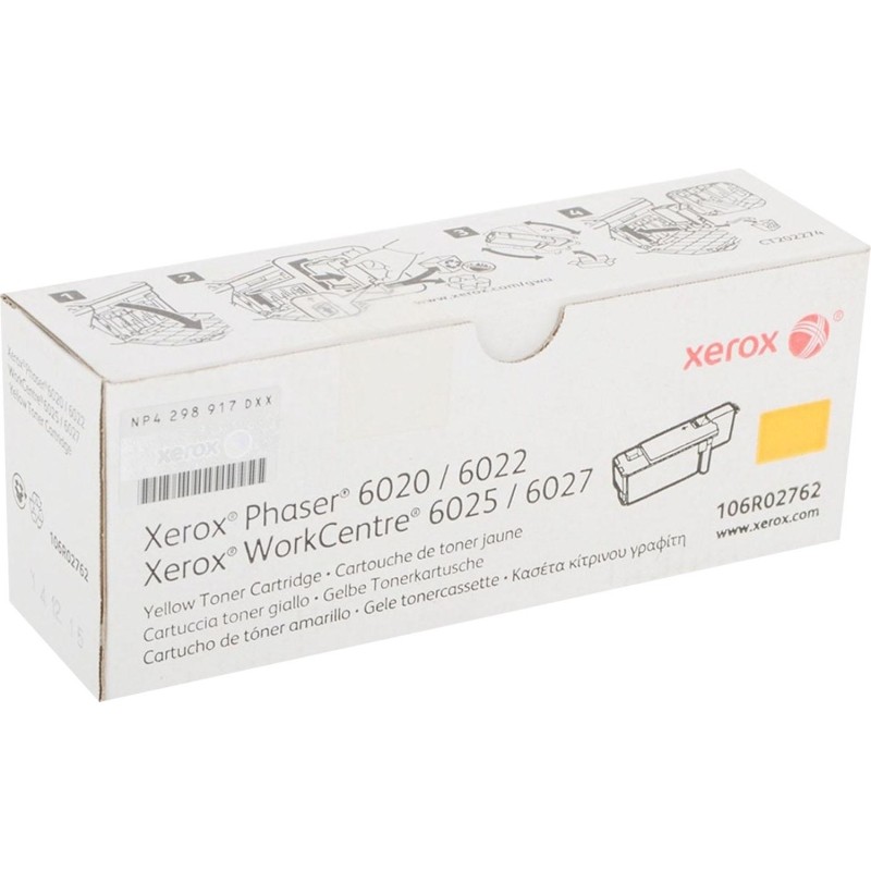 Картридж лазерный Xerox 106R02762 жел. для Ph 6020/6022/6025/6027