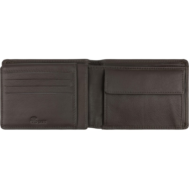Портмоне BUGATTI Bomba, защ RFID,коричн,кожа козы/полиэс,12,5х2х9, 49135202
