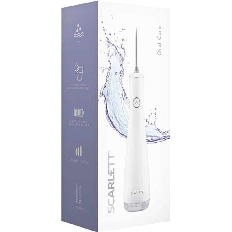 Ирригатор SCARLETT SC-WF04, 7.5Вт, белый