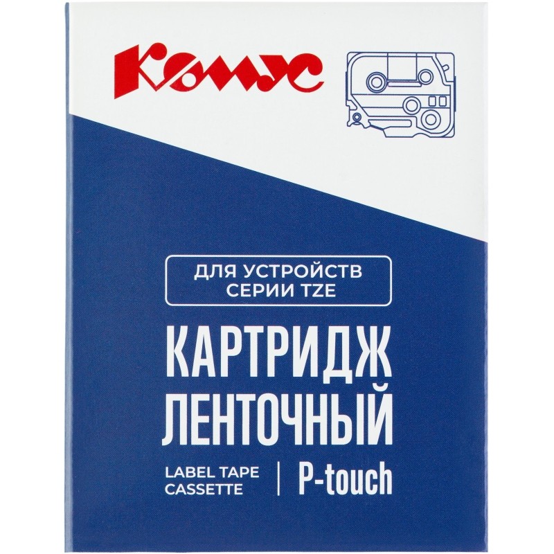 Картридж Комус TZE-M61(Brother TZE-M61 черный на прозрачном ,36мм/8м)