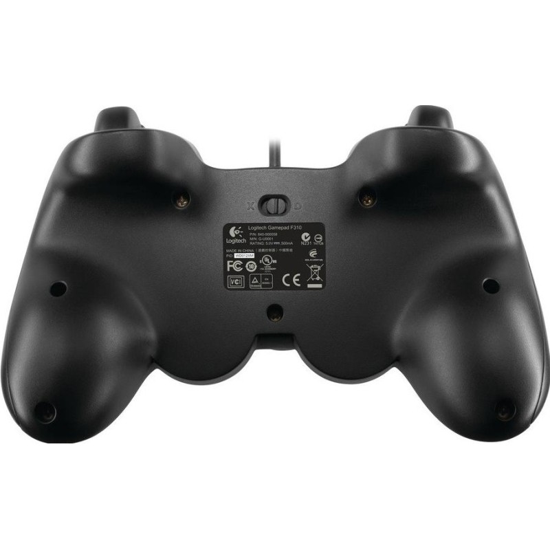 Геймпад Logitech F310 черный/синий, проводной [940-000138