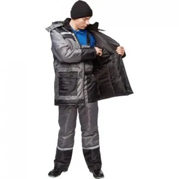 Костюм рабочий зимний муж з27-КПК сер/черн (р.52-54) 182-188