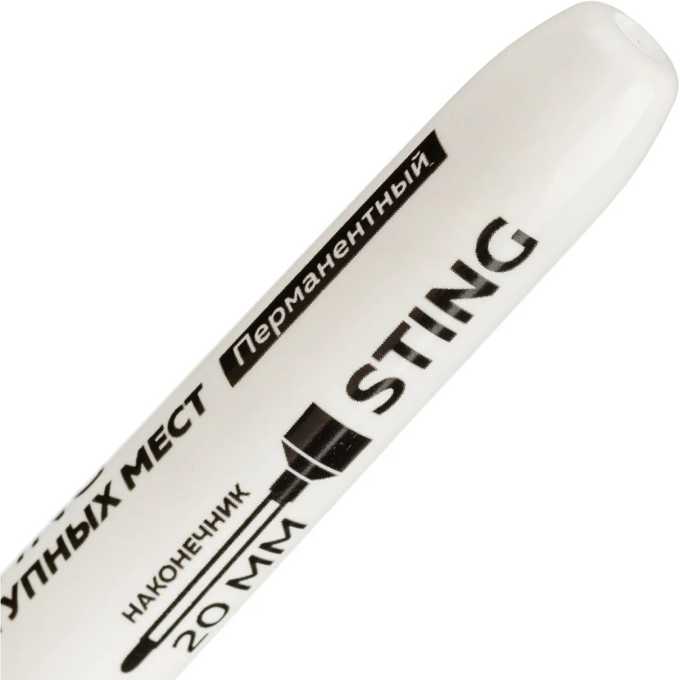 Маркер строительный Topfort 1 мм разметочный с длинным наконечником черный