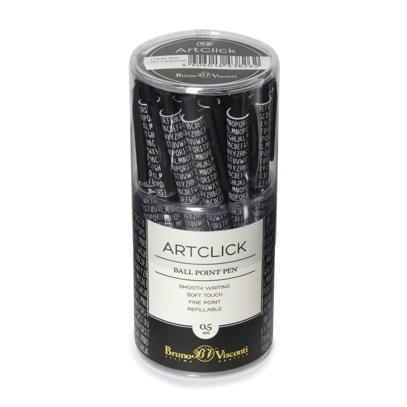 Ручка шариковая автомат. ArtClick.Буквы 0,5мм синяя 20-0281/08