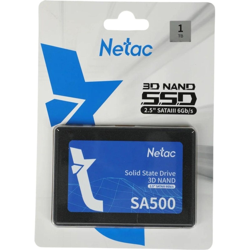 SSD накопитель Netac SSD SA500 2.5 1TB SATA 3D NAND(NT01SA500-1T0-S3X)