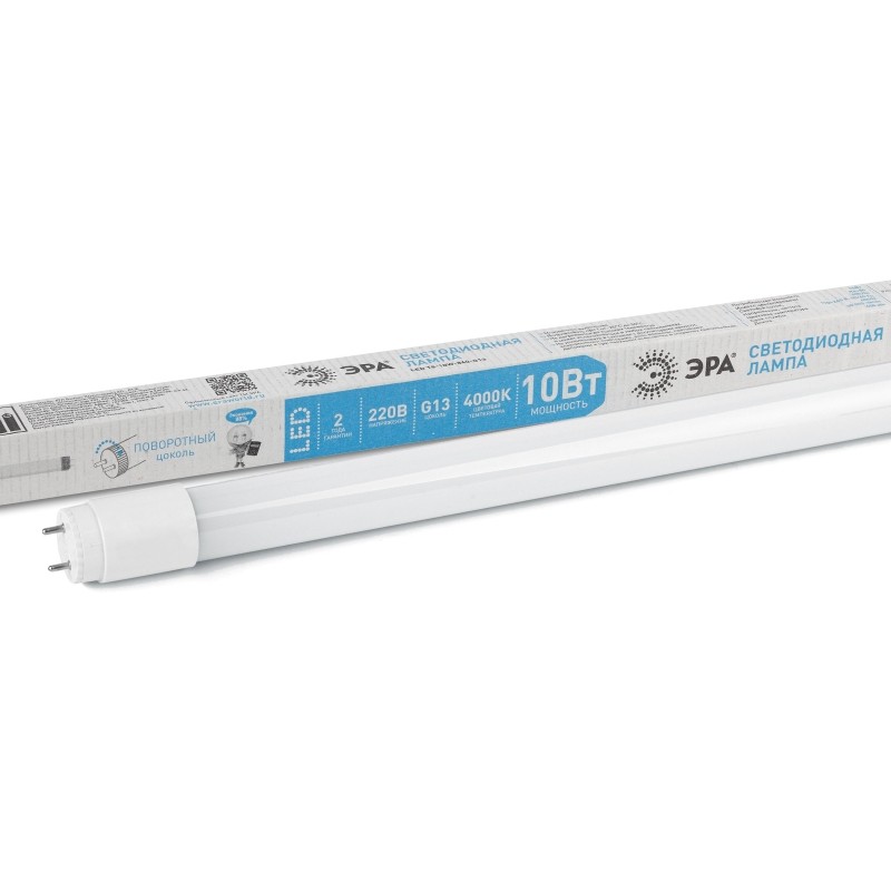 Лампа светодиодная ЭРА STD LED T8-10W-840-G13-600mm G13 10Вт трубка стекло