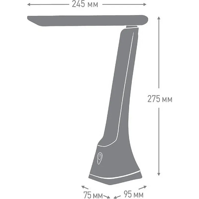 Светильник Ultraflash UF-733 C02 черный (Led,8Вт, 6500К, 3 ур. яркости)