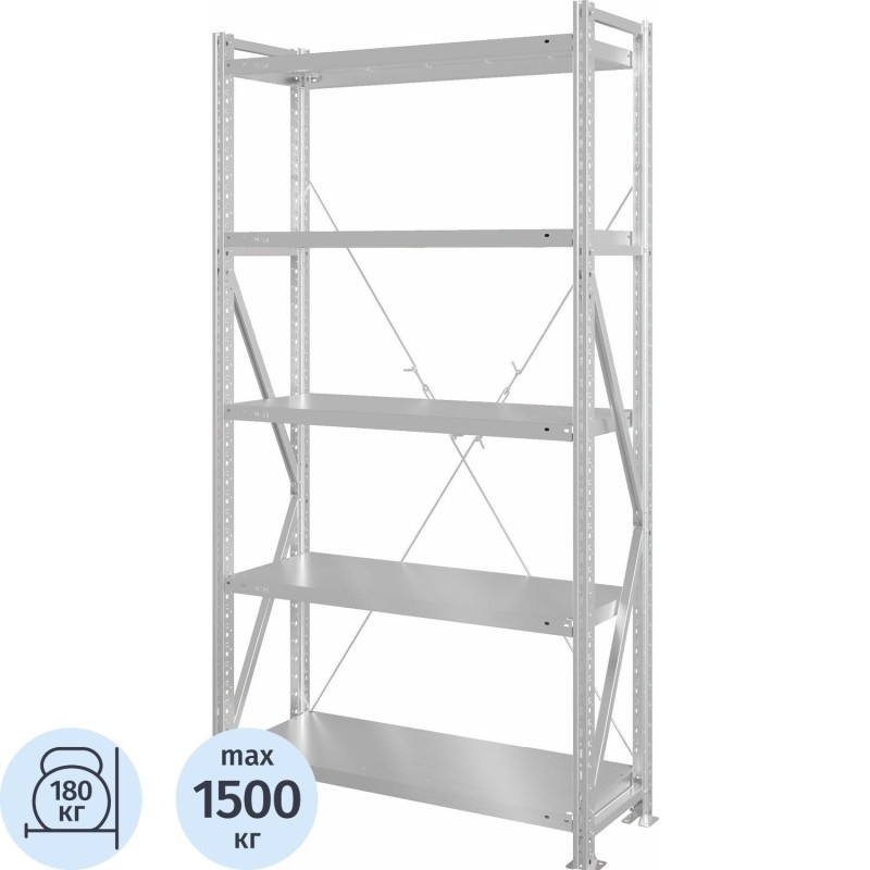 Стеллаж MS U 2000x1200x400/5