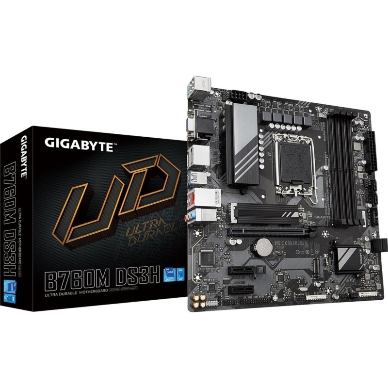 Материнская плата GIGABYTE B760M DS3H, LGA1700, B760, 4xDDR5 mATX