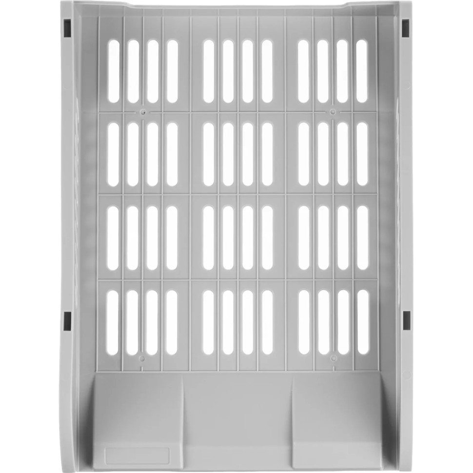 Лоток горизонтальный для бумаг Deli E9213, 3шт/наб, 325x241x255мм,пласт,сер