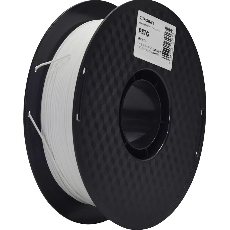 Пластик филамент Crown Micro CM-FILPETG015W PETG 1.75 1кг белый