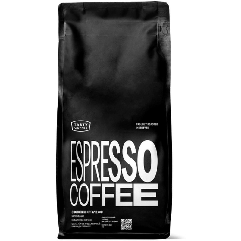 Кофе в зернах Tasty Coffee Эфиопия Иргачефф, 1кг