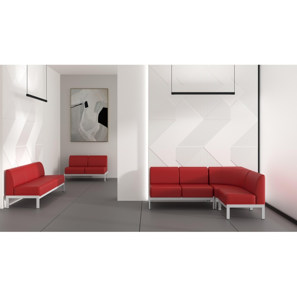 Модуль прямой MV_Комус Мебель Basis  3-мест. (BS3) к/з Or.16/Ec.3001 черн Модуль прямой MV_Комус Мебель Basis  3-мест. (BS3) к/з Or.16/Ec.3001 черн