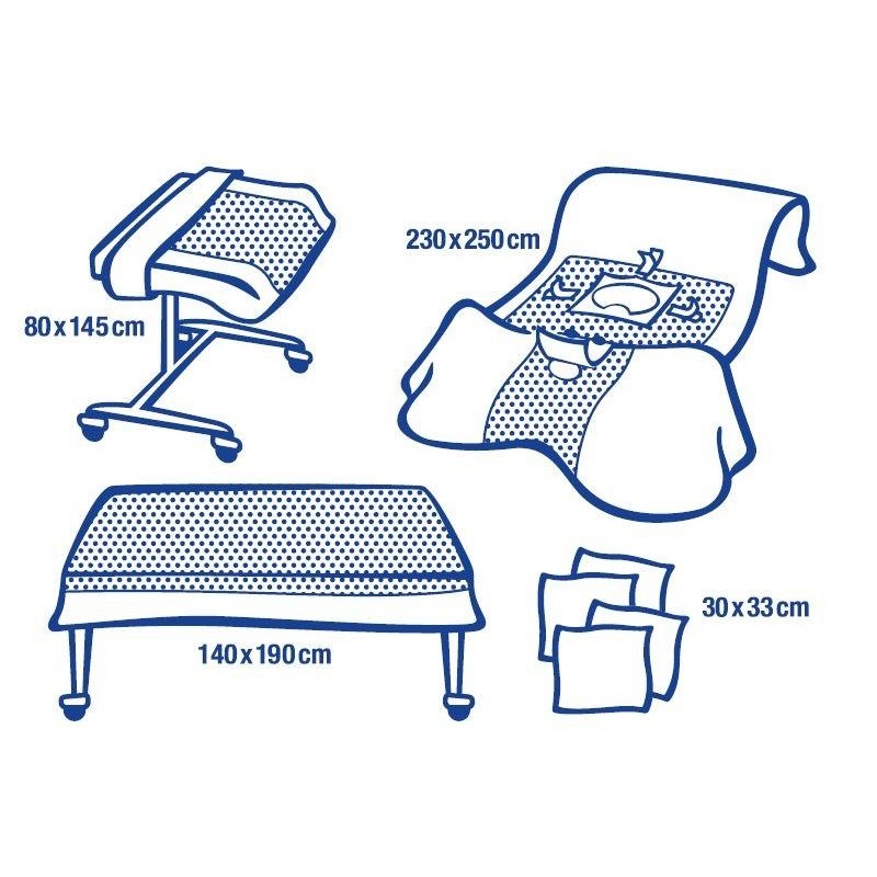 Комплект гинек I усил Foliodrape Protect Plus с абдом дост, 6шт 9387102