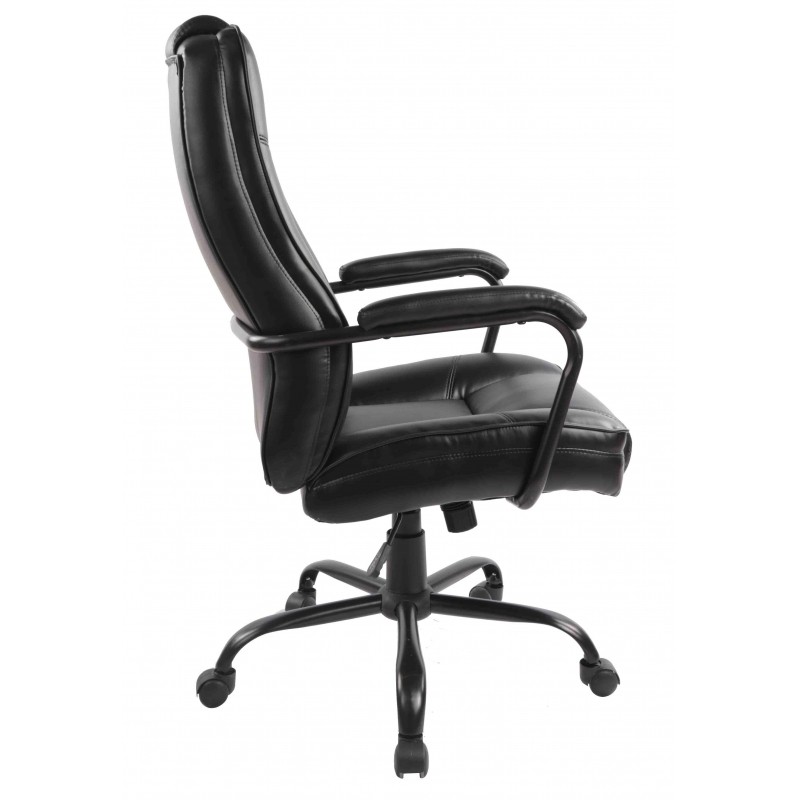 Кресло BN_Dp_EChair-584 TR рецикл.кожа черный, металл черный