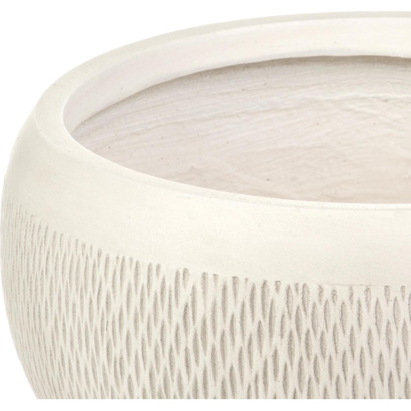 Кашпо Лотус Чаша, файберстоун, слоновая кость,D29H13.5 cm, MESHB29-AW