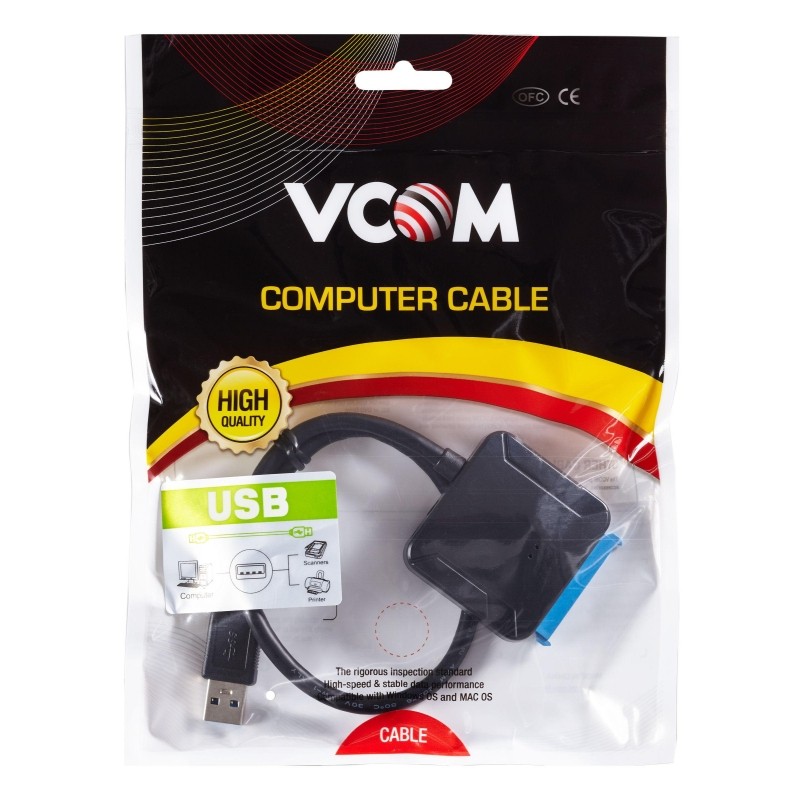 Кабель адаптер USB3.0 ---SATA III 2.5/3,5+SSD, VCOM &lt;CU816