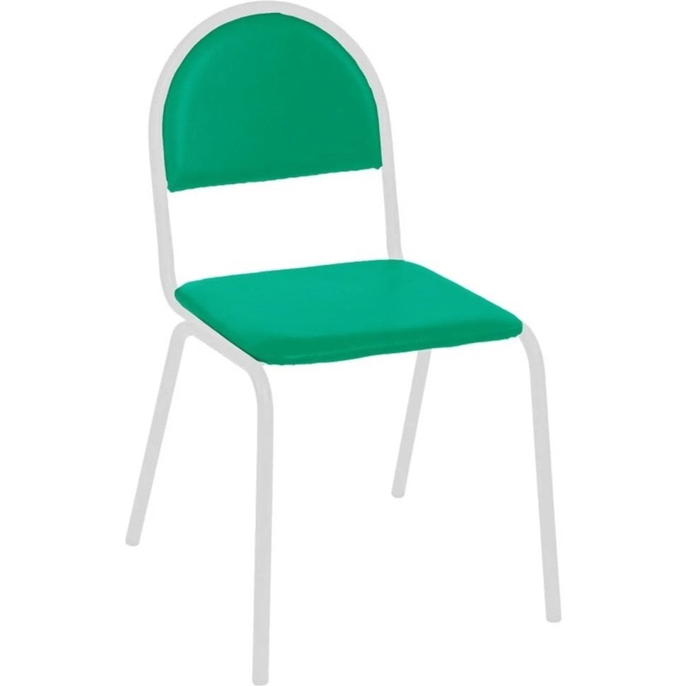 Стул UD_Серна (СМ-7/22) каркас белый, к/з К-18 ярко-зеленый