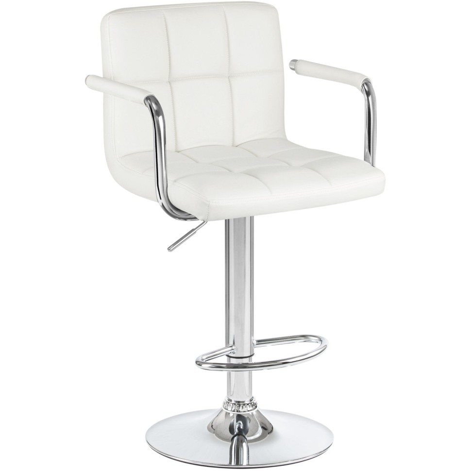 Стул барный LO_DOBRIN KRUGER ARM LM-5011-N белый/хром 2шт/уп