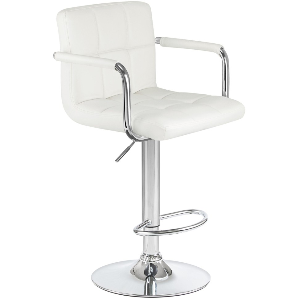 Стул барный LO_DOBRIN KRUGER ARM LM-5011-N белый/хром 2шт/уп