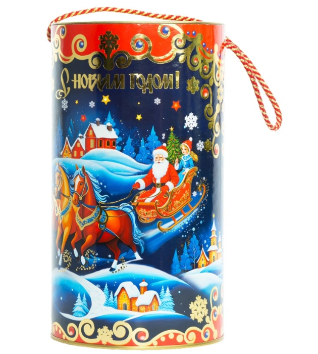 Новогодний сладкий подарок Тройка Туба 1000 грамм, K013