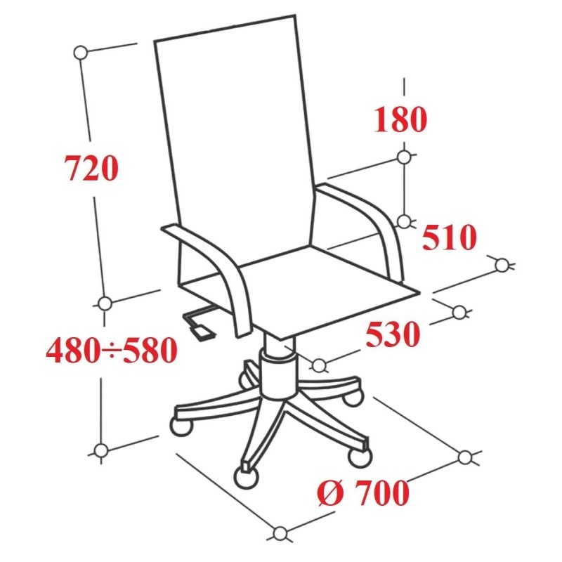 Кресло UT_Easy Chair Boston хром, кож/зам, черный, 36-6