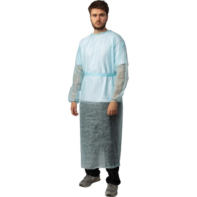 Халат хирург. н/с, рук.рез, дл.140 см, пл.25, р.48-54,голуб. 5шт./уп,5115/5