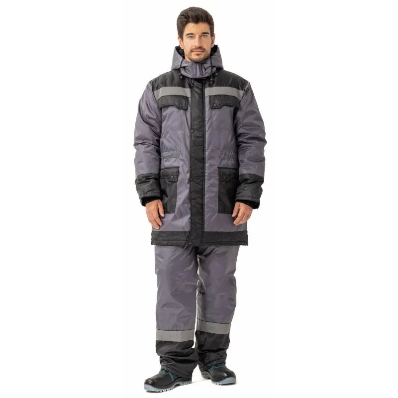 Костюм рабочий зимний муж з27-КПК сер/черн (р.60-62) 170-176