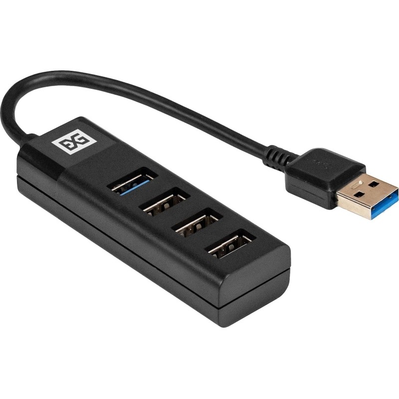 Концентратор USB хаб ExeGate (EX296923RUS) DUB-3213 4-в-1 черн
